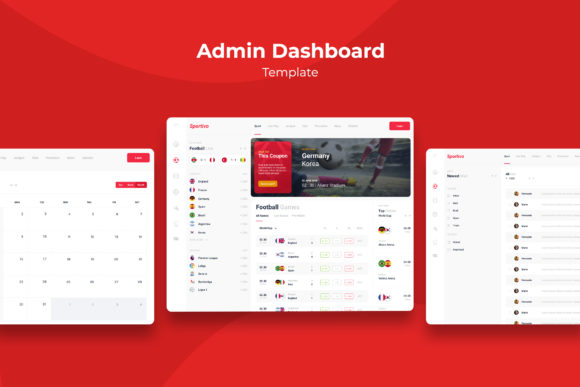 Download Admin Dashboard  Sport Statistics - Premium Resources