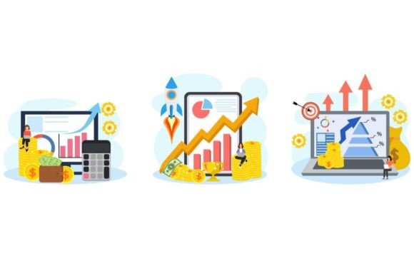 Download Business Profit Flat Bundle Design - Profit Collection