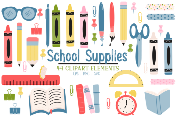 Download School Supplies Clipart Svg | Classroom - Classroom Collection